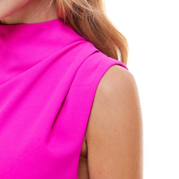 NWOT | TCEC Asymmetrical High Neckline Dress – Magenta – M, L – CD01994 - Picture 5 of 6